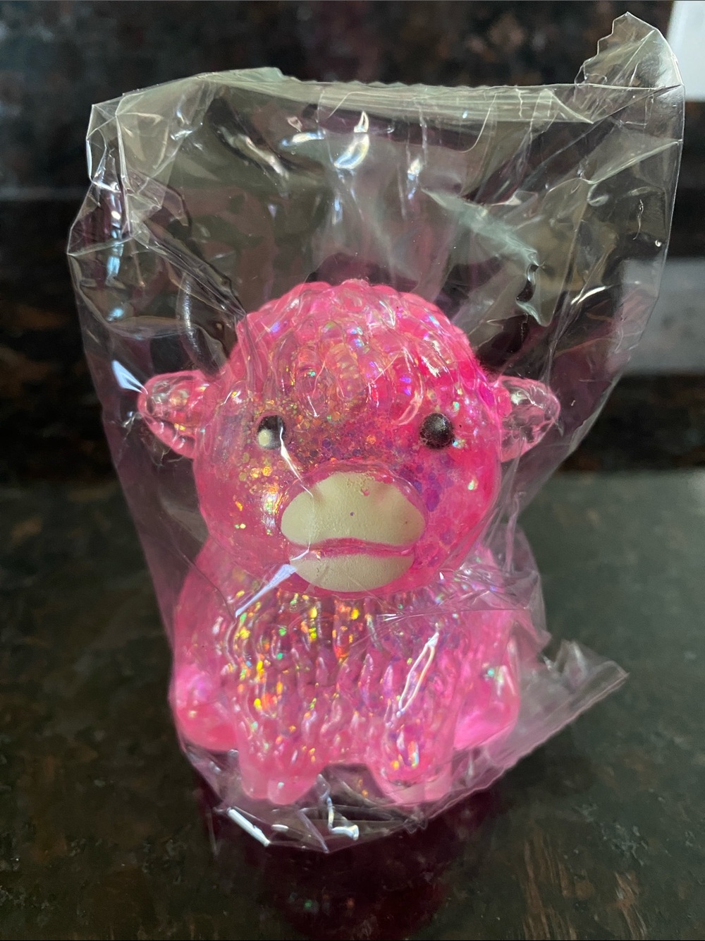 Pink Slow Rise Highland Cow Squish